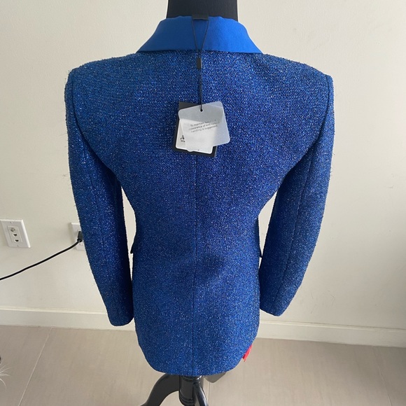 St. John Electric Blue Shimmery Blazer - Picture 5 of 10